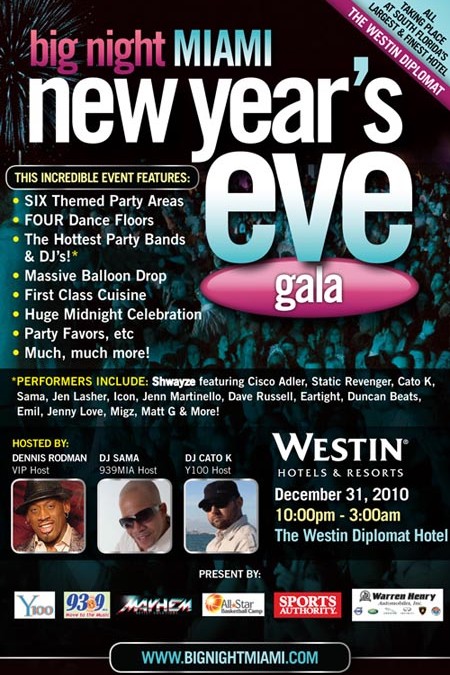 Big Night Miami 2011, The Hottest New Year’s Eve Gala In The Country!
