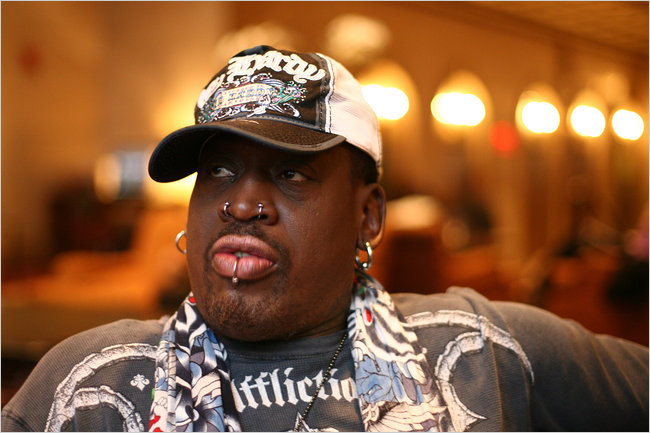Rodman, Heading to Hall of Fame, Is Already Back on A List